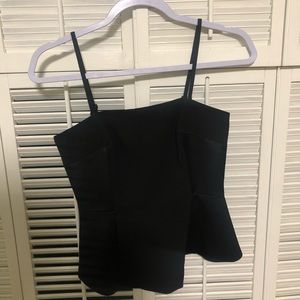 Fitted tank with satin side